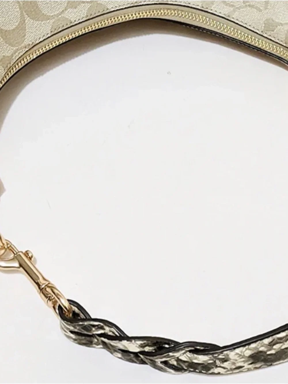Coach Jules Hobo in Signature Canvas with Braid Detail